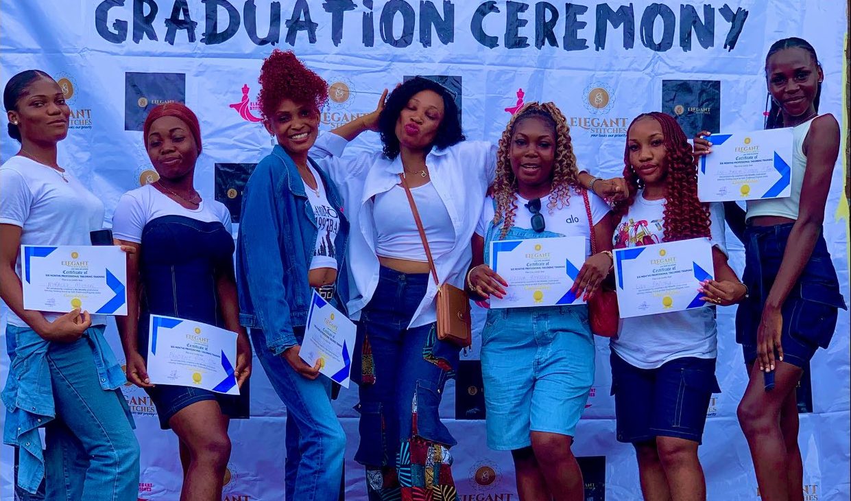 She began her fashion biz with borrowed machine, now trains others for free
