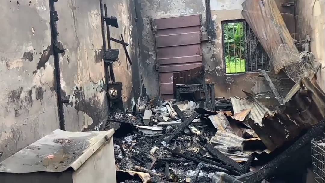 Goods worth millions of Naira destroyed as fire razes building in Aba