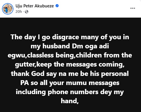 Classless Beings – Married Nigerian Woman Threatens to Expose Women Sliding Into Her Husband’s DM