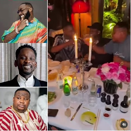 Davido, Cubana Chiefpriest And Mr Eazi Spotted Dining And Clubbing in Paris After Eazi’s Wedding
