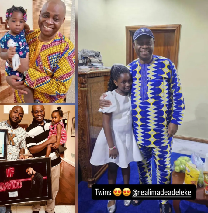 Davido Shows Off Adeleke Family Strong Genes, Shares Photo of Striking Resemblance Between His Daughter and Father